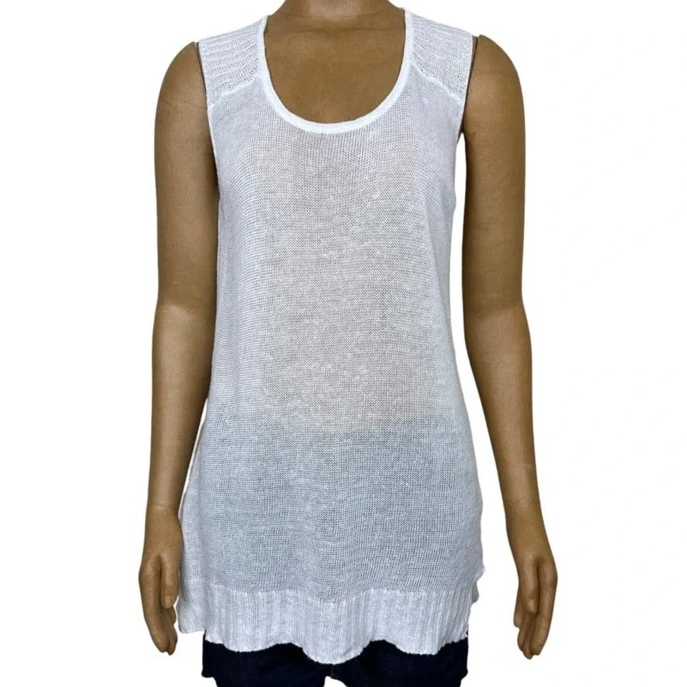 Miilla Linen Mesh Sleeveless Tunic Top Size Medium - Picture 1 of 9